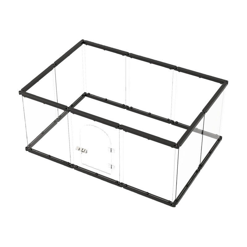 Акриловый прозрачный манеж для домашних животных — бесплатная комбинированная клетка для собак/кошек/кроликов в помещении, предотвращающая побег