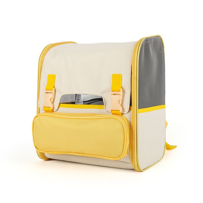 ダブルショルダー猫バックパックポータブル通気性耐傷性ペットバッグ屋外抗ストレスハンドヘルドペットバックパック卸売在庫あり